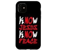 Conoscere Gesù Conoscere la Pace Cristiano Religioso Credente Fede Custodia per iPhone 11