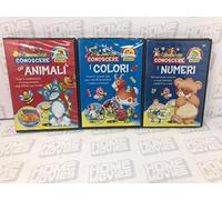 Conoscere gli animali + i colori + i numeri - I miei libri didattici (3 DVD) [Editoriale]