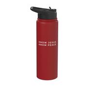 Conosci Gesù Conosci la Pace Minimalista Cristiano Stainless Steel Insulated Water Bottle