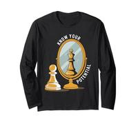 Conosci Il Tuo potenziale Citazione Motivazionale degli Scacchi Maglia a Manica