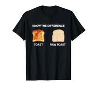 Conosci la Differenza Toast Raw Divertente Strano Gen Z Meme Volgare Maglietta