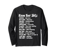 Conosci Le tue Cazzate, Merda Divertenti Maglia a Manica