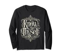 Conosci Te Stesso Filosofia Greca Know Thyself Maglia a Manica