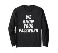 Conosciamo la Tua Password Computer Hacker Bitcoin Ransomware Maglia a Manica