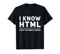 Conosco HTML Come incontrare Signore Divertente linguaggio di Programmazione Maglietta con Stampa Grafica Economica