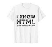 Conosco HTML Come incontrare Signore Divertente linguaggio di Programmazione Maglietta con Stampa Grafica Economica