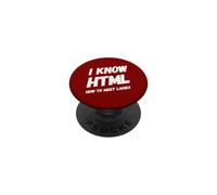 Conosco HTML Come incontrare signore divertente linguaggio di programmazione PopSockets PopGrip Adesivo