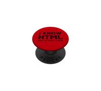 Conosco HTML Come incontrare signore divertente linguaggio di programmazione PopSockets PopGrip Adesivo
