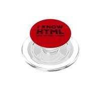 Conosco HTML Come incontrare signore divertente linguaggio di programmazione PopSockets PopGrip per MagSafe