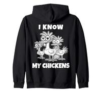 Conosco i Miei polli. I Know My Chickens. IMG Felpa con Cappuccio