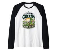 Conosco i Miei Verdi Entrambi i Tipi di Golf e Giardinaggio Maglia con Maniche Raglan