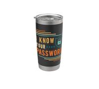 Conosco il tuo analista di password Informatica Sicurezza informatica Bicchiere termico in acciaio inox doppia parete