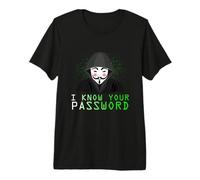 Conosco la Tua Password Anonymous Mask PRO Hacker Maglietta Premium