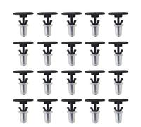 Conpert Clip di Fissaggio per Auto per Audi, per VW, 20 Clip in Nylon Nero con Occhiello Trasparente