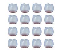 CONPHERON 16pcs Gamba di Sedia in Silicone Sedie Gamba Tappi Piedi Pastiglie Piedini per Tappeti in Silicone Tappi Mobili Tavolo Copre Cappellini Piedini Protector Pad,Tondo-Quadrato 16-27 mm