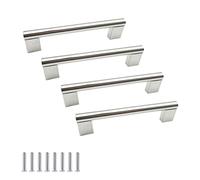 CONPHERON 4 pezzi Maniglie per Armadio Maniglie per Mobili Cucina Inossidabile Acciaio Moderno Bar Maniglie per Ringhiere Porta Maniglie Cassetto Tiri Distanza del foro 160 mm