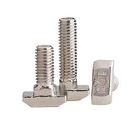 CONPHERON Bulloni a T M5x12mm Acciaio al Carbonio Nichelato Viti a T per Profili in Alluminio Standard Europei 20, 30, 40, 45