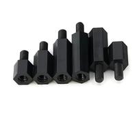 CONPHERON Maschio-femmina Distanziatori Distanziatore Esagonale in Nylon Nero M3*6+6mm,100 pcs