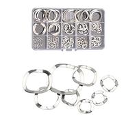 CONPHERON Rondella Ondulata, 145 Pezzi Set di Rondella Elastica a Molla in 304 Acciaio Inox M3, M4, M5, M6, M8, M10, M12, M16, M19, M23, M25, M27