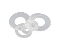 CONPHERON Rondelle Plastica Rondella Nylon Rondella Piatta in Plastica Morbida Trasparente, M6×18×0.9 mm,80 pezzi