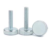 CONPHERON Vite a Testa Zigrinata, Viti a Testa Piatta Zigrinate in Acciaio al Carbonio Zincato Pomello a Testa Zigrinata, M5x25mm, 10 pcs