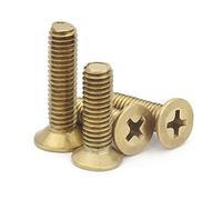 CONPHERON Vite in ottone Viti a testa svasata a croce Viti a testa piatta, M2x6 mm,100 Pezzi