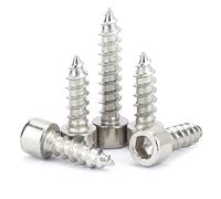 CONPHERON Viti Autofilettanti a Esagono Incassato Placcato Nickel Viti a Brugola 8.8 Ad Alta Resistenza Viti per Legno M2.6×6mm, 200 pcs