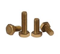 CONPHERON Viti Esagonali in Ottone, Viti a Macchina a Testa Esagonale, M4x12 mm,20 Pezzi