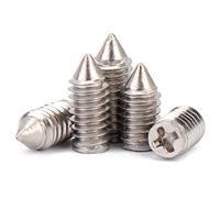 CONPHERON Viti Senza Testa a Punta Conica M2.5 Piccole Vite Grani in Acciaio Inox con Phillips/Scanalatura a Croce, M2.5x10mm, 60 pcs