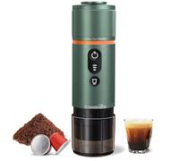 CONQUECO Macchina da caffè portatile con capsula di espresso - 12 V Macchina da caffè elettrica con batteria - per auto camion e viaggi - compatibile con capsule originali Nespresso e capsule L'or