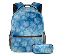 Conquer The Classroom con il nostro set di 2 zaini per bambini, zaino e astuccio di grande capacità per ragazzi ragazze adolescenti, giallo tie dye, Multicolore#05, B:29.4x20x40cm P:19x7.5x3.8cm,