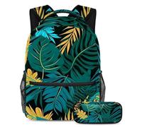 Conquer The Classroom con il nostro set di 2 zaini per bambini, zaino e astuccio di grande capacità per ragazzi ragazze adolescenti, giallo tie dye, Multicolore#03, B:29.4x20x40cm P:19x7.5x3.8cm,