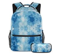 Conquer The Classroom con il nostro set di 2 zaini per bambini, zaino e astuccio di grande capacità per ragazzi ragazze adolescenti, giallo tie dye, Multicolore#04, B:29.4x20x40cm P:19x7.5x3.8cm,