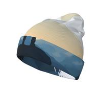 Conquer The Mountain, cappello caldo lavorato a maglia, adatto per escursioni, campeggio, viaggi e vari scenari all'aperto, nero