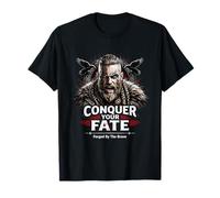 Conquer Your Fate Viking Warrior forgiato dal Design Coraggioso Maglietta