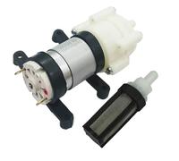 CONQUERALL Pompa a membrana DC 24V 385 Pompa a pozzetto autoadescante con anello di ritenzione e kit filtro per piccole pompe d'acqua fai da te