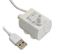 CONQUERALL Pompa di ricambio per fontanella USB per gatti, DC 5 V, con LED 29 GPH 1 W, 0,5 m, per acquario (bianco)