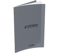 conquérant 36682 quaderno classico rilegato copertina in polipropilene rigida trasparente carta grigio