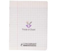 conquérant 41499 quaderno classica spillata poesia Copertina in polipropilene, Carta Verde