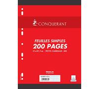 Conquérant - Doppie copie perforate A4 Petits carreaux F. simples