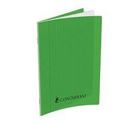 Conquérant Quaderno classico, 17 x 22 cm, motivo quadretti grandi, 192 pagine, copertina in polipropilene, colore: Verde