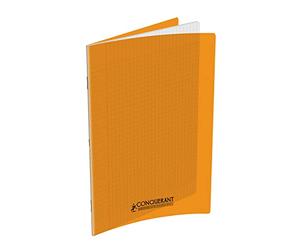 CONQUERANT Quaderno classico, 24 x 32 cm, quadretti grandi, 96 pagine cucite con copertina in polipro, colore: Arancione