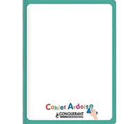 Conquérant Quaderno classico in ardesia, 24 x 32 cm, a quadretti grandi, 48 pagine graffate, copertina cancellabile, bianco