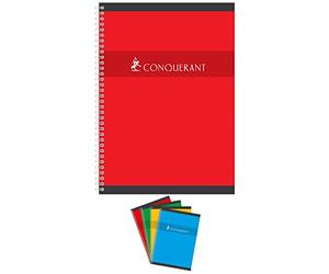 CONQUeRANT SEPT - CONQUERANT SEPT Cahier spirale, A4, quadrille, 180 pages