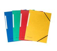 CONQUÉRANT Set di 10 camicie a 3 alette A4 con copertina elastica riciclata assortiti