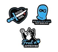 ConQuest Journals - Set di 3 spille smaltate morbide, dritte e supporti in gomma, spille a libro speziate per giacche, borse e altro, approvate da Fred, collezione Navessa Allen con licenza ufficiale