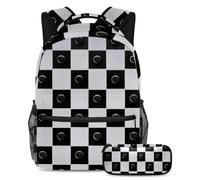 Conquista la classe con il nostro set di 2 zaini per bambini, zaino e astuccio di grande capacità per ragazzi ragazze adolescenti, motivo vintage farfalla, Multicolore#04, B:29.4x20x40cm\