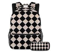 Conquista la classe con il nostro set di 2 zaini per bambini, zaino e astuccio di grande capacità per ragazzi ragazze adolescenti, motivo vintage farfalla, Multicolore#08, B:29.4x20x40cm\