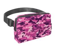 Conquista le tue avventure con stile con il nostro marsupio da viaggio, la borsa a tracolla definitiva per uomini e donne, motivo mimetico rosa, Multicolore#02, 1.5x9.0x5.9in/4x23x15cm