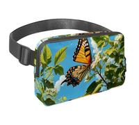 Conquista le tue avventure con stile con il nostro marsupio da viaggio, la borsa a tracolla definitiva per uomini e donne, graziosa farfalla, Multicolore#02, 1.5x9.0x5.9in/4x23x15cm